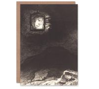 Artery8 Odilon Redon Art Card Glimmering Head Suspended