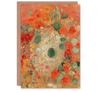 Artery8 Odilon Redon Art Card Nasturtium Flowers Floral Painting