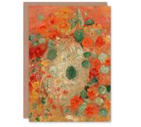 Artery8 Odilon Redon Art Card Nasturtium Flowers Floral Painting