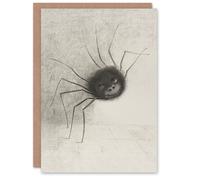 Artery8 Odilon Redon Art Card Spider With a Face Pencil Drawing