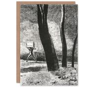 Artery8 Odilon Redon Art Card The Gambler Charcoal Painting