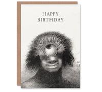 Artery8 Odilon Redon Birthday Card Smiling Cyclops Pencil Drawing