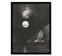 Artery8 Odilon Redon Framed Wall Art Angel Of Certitude And Questioning Eye - A4 Size