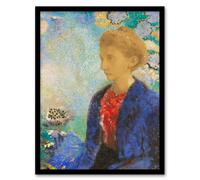 Artery8 Odilon Redon Framed Wall Art Print Baroness Of Domecy Portrait - A4 Size