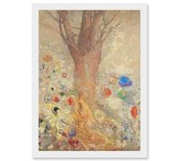 Artery8 Odilon Redon The Buddha Lotus Tree Painting Artwork Framed Wall Art Print A4