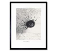 Artery8 Odilon Redon The Spider Face Features Drawing Art Print Framed Poster Wall Decor 12x16 inch