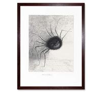 Artery8 Odilon Redon The Spider Face Features Drawing Art Print Framed Poster Wall Decor 12x16 inch