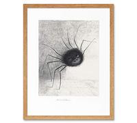 Artery8 Odilon Redon The Spider Face Features Drawing Art Print Framed Poster Wall Decor 12x16 inch