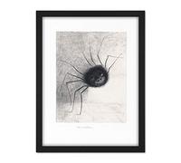 Artery8 Odilon Redon The Spider Face Features Drawing Artwork Framed Wall Art Print 18X24 Inch