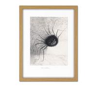 Artery8 Odilon Redon The Spider Face Features Drawing Artwork Framed Wall Art Print 18X24 Inch