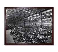 Artery8 Ogan Car Factory Wolseley Machines Vintage Photo Art Print Framed Poster Wall Decor 12x16 inch