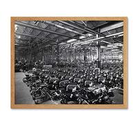 Artery8 Ogan Car Factory Wolseley Machines Vintage Photo Art Print Framed Poster Wall Decor 12x16 inch