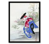 Artery8 Ogata Gekko Framed Wall Art Print The Fox Spirit Geisha Dance | Size: A3 Artery8 Multicolor A3
