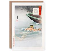 Artery8 Ogata Gekko Japanese Art Card Sergeant Kawasaki Stealing Enemy Boat
