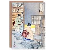 Artery8 Ogata Gekko Japanese Art Card Women Tea Gathering at Teahouse