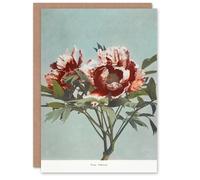 Artery8 Ogawa Kazumasa Japanese Art Card Tree Peonies Pink Flower Blooms
