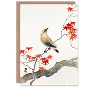Artery8 Ohara Koson Art Card Bird On Maple Tree Vintage Japanese