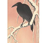 Artery8 Ohara Koson Crow On Snowy Branch Japanese Painting Unframed Wall Art Print Poster Home Decor Premium