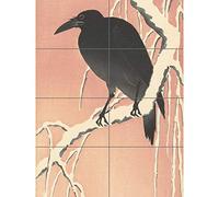 Artery8 Ohara Koson Crow On Snowy Branch Japanese Painting XL Giant Panel Poster (8 Sections)