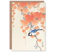 Artery8 Ohara Koson Japanese Art Card Great Tit On Paulownia Branch