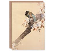 Artery8 Ohara Koson Japanese Art Card Pheasant On Cherry Blossom Branch