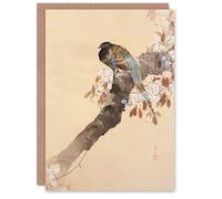 Artery8 Ohara Koson Japanese Art Card Pheasant On Cherry Blossom Branch