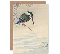 Artery8 Ohara Koson Kingfisher Bird Japanese Painting Fine Art Greeting Card Plus Envelope Blank Inside