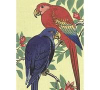 Artery8 Ohara Koson Red And Blue Parrot Japanese Painting Large Wall Art Poster Print Thick Paper 18X24 Inch