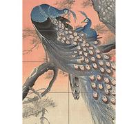 Artery8 Ohara Koson Two Peacocks On Tree Branch Painting XL Giant Panel Poster (8 Sections)