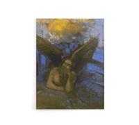 Artery8 Old Angel Winged Sphinx Painting Redon Vintage Canvas Wall Art | Size: W24" x H32" Artery8 Multicolor W24" x H32"