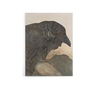 Artery8 Old Crow Bird Painting Canvas Wall Art Print van Hoytema in Brown | Size: W12" x H16" Artery8 Brown W12" x H16"