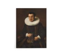 Artery8 Old Lady with a Book Rembrandt van Rijn Canvas Wall Art Print in Brown | Size: W18" x H24" Artery8 Brown W18" x H24"