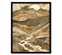 Artery8 Old Man Of Coniston Sunrise Iconic Landscape Dining Room Art Print Framed Poster Wall Decor 12x16 inch