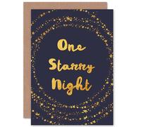 Artery8 One Starry Night Christmas Greetings Card in Gold Artery8 Gold