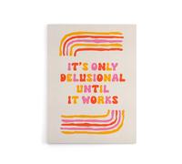 Artery8 Only Delusional Until It Works Midcentury Modern Canvas Wall Art Print | Size: W12" x H16" Artery8 Multicolor W12" x H16"