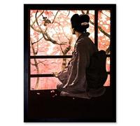 Artery8 Opera Madame Butterfly Japanese Home Decor 12X16" Framed Wall Art Print