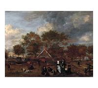 Artery8 Opperdoes Farmstead Farmer Wife Painter Landscape Premium Wall Art Canvas Print 18X24 Inch