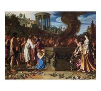 Artery8 Orestes And Pylades Disputing At The Altar Scene Large Wall Art Poster Print Thick Paper 18X24 Inch