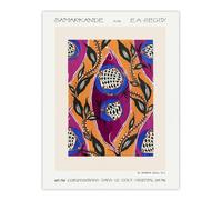 Artery8 Oriental Style Flower Pattern Vintage Wall Art Print Eugene Seguy | Size: W12" x H16" Artery8 Multicolor W12" x H16"