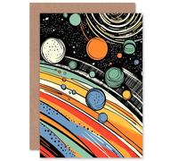 Artery8 Outer Space Cosmos NASA Milky Way Astronomer for Child Children Kids Birthday Congratulations Son Brother Blank Art Greeting Card