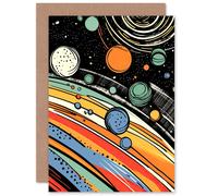 Artery8 Outer Space Cosmos NASA Milky Way Astronomer for Child Children Kids Birthday Congratulations Son Brother Blank Art Greeting Card