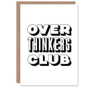 Artery8 Overthinkers Club Black And White Simple Modern Card
