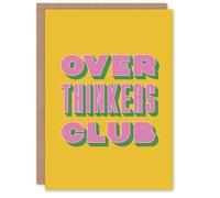 Artery8 Overthinkers Club Mustard Yellow Pink Retro Card