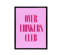 Artery8 Overthinkers Club Simple Modern Pink Black Framed Canvas Wall Art | Size: W24" x H32" Artery8 Pink W24" x H32"