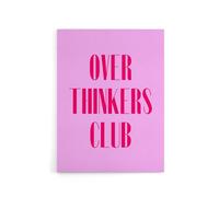 Artery8 Overthinkers Club Simple Modern Pink Canvas Wall Art Print | Size: W12" x H16" Artery8 Pink W12" x H16"