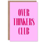 Artery8 Overthinkers Club Simple Modern Pink Greeting Card Artery8 Pink