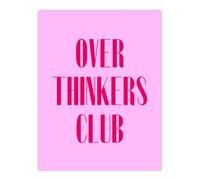 Artery8 Overthinkers Club Simple Modern Pink Wall Art Print 12X16"