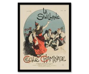 Artery8 Overture Cover For Woman From Seville Steinlen Framed Wall Art Print 12X16"
