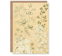 Artery8 Owen Jones Art Card Wild Rose Ivy Blackberry Vintage Botanical