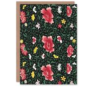 Artery8 Owen Jones Elegant Chinese Flower Pattern Blank Art Greeting Card